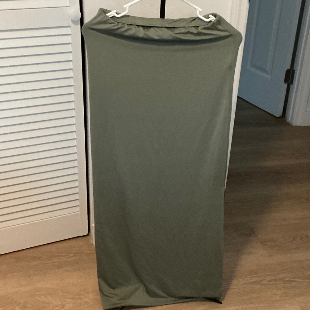 Chic Olive Maxi Skirt for Women